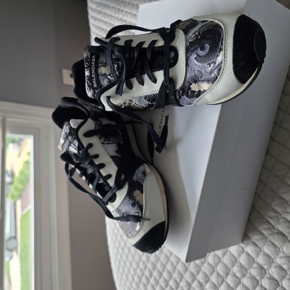 Balenciaga Black and White Sneakers